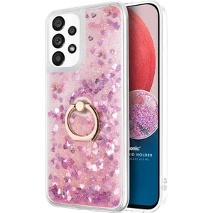 Samsung Galaxy A13 4g Kılıf Glitter Liquid Holder Pembe