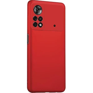 Matte Silicone Xiaomi Poco M4 Pro 4g Kılıf Kırmızı