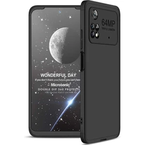 Xiaomi Poco M4 Pro 4g Kılıf Double Dip 360 Protective Siyah