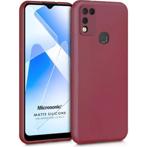 Matte Silicone Infinix Hot 10 Play Kılıf Mor
