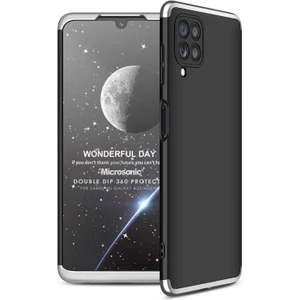 Samsung Galaxy M32 4g Kılıf Double Dip 360 Protective Siyah Gri