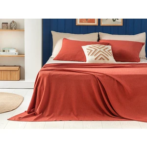 English Home Genesis Soft Touch Tek Kişilik Pike Seti 150 x 220 cm Terracotta