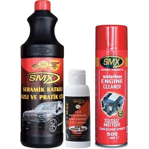 Susuz Motor Temizleme Sprey - Seramik Katkılı Hızlı Cila - 3'ü1 Arada Hare Giderici & Boya Koruma& Cila ( 100 ml )
