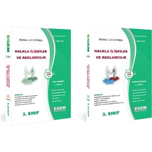 Egem Eğitim Yayınları AÖF Halkla İlişkiler ve Reklamcılık 3. Sınıf Güz ve Bahar 5 ve 6 Dön. Konu An. Soru