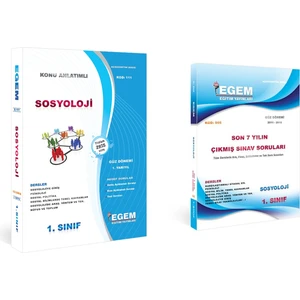 Egem Eğitim Yayınları AÖF Sosyoloji Güz Dönemi 1. Sınıf 1. Yarıyıl Konu Anlatımlı Soru ve Çıkmış