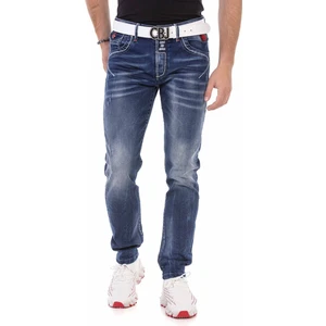 Cipo & Baxx CD692 Nakış Detaylı Mavi Erkek Kot Pantolon