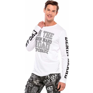 Cipo & Baxx CL379 Parlak Taşlı Baskılı Ince Erkek Sweatshirt
