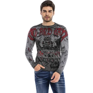 Cipo & Baxx CL455 Boya Baskılı Biker Sweatshirt
