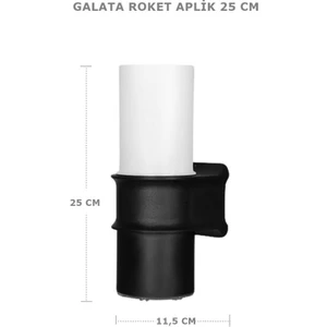 Galata Roket Aplik Duvar Yol  Bahçe Aydınlatma Lambası Zita