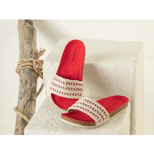 English Home Soft Straw Kadın Sokak Terliği 39 Kırmızı