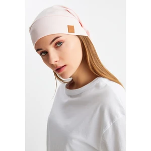 Pudra Kadın 4 Mevsim Pamuklu, Esnek, Ultra Yumuşak Hafif, Terletmez, Ip Detaylı Penye Şapka