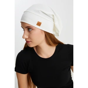 Beyaz Kadın 4 Mevsim Pamuklu, Esnek, Ultra Yumuşak Hafif, Terletmez, Ip Detaylı Penye Şapka