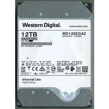 内蔵型ハードディスクドライブ WD 12TB WD120EDAZ SATA HDD WD 12 TB WD120EDAZ Fiyatı, Taksit Seçenekleri ile Satın Al