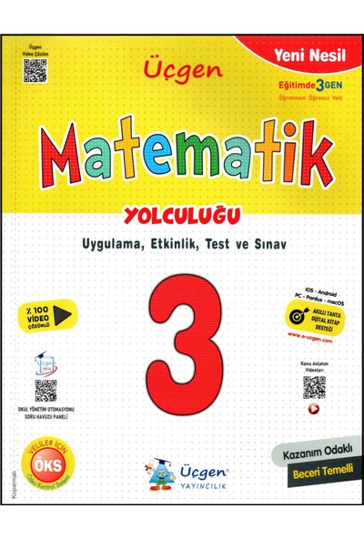 Üçgen 3. Sınıf Yeni Nesil Matematik+Türkçe Yolculuğu + Sınav Kitabı 3 Kitap