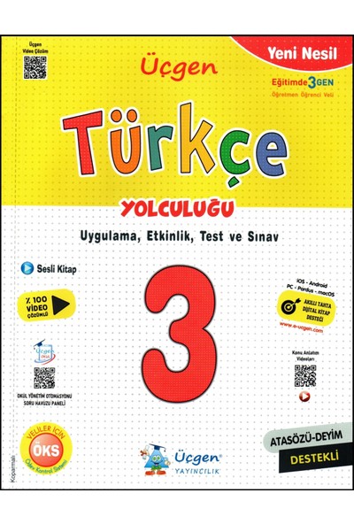 Üçgen 3. Sınıf Yeni Nesil Matematik+Türkçe Yolculuğu + Sınav Kitabı 3 Kitap