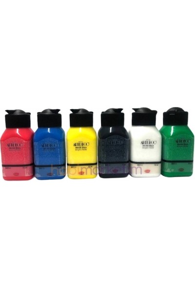 Artdeco Akrilik Boya Set Canlı Renkler 6 x 75ml 070I