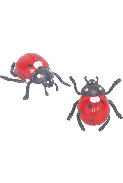 Elifeshop Gerçek Görünümlü 6’lı Hayvan Oyuncak Seti Akrep Örümcek Uğurböceği Arı Gergedan & Geyik Böceği