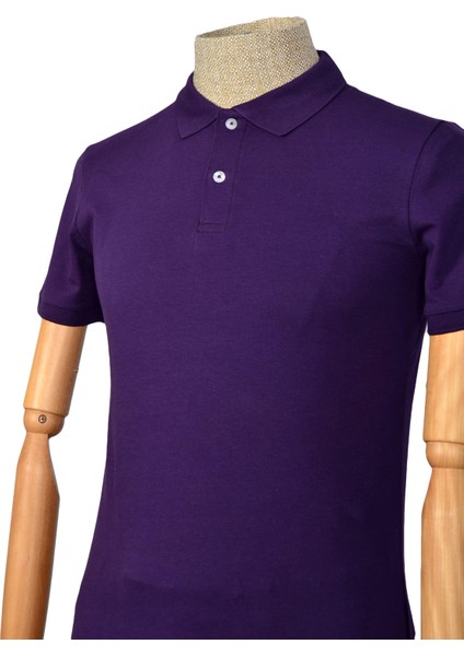 Polo Yaka Düz Slim Erkek T-shirt