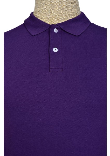 Polo Yaka Düz Slim Erkek T-shirt