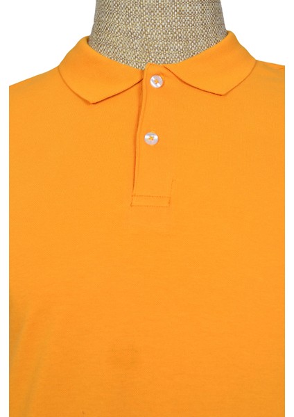 Polo Yaka Düz Slim Erkek T-shirt