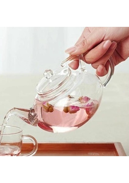 Çiçeklenme Çay, Cam Süzgeci ile Gevşek Yaprak Çaydanlık Güvenli Kapak Bulaşık Makinesi, Stopetop Güvenli Teaset Su Isıtıcılar | Çaydanlıklar