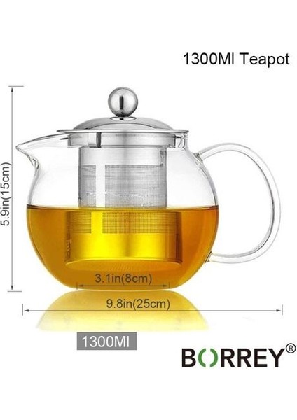 Borosilikat Cam Çaydanlık Çıkarılabilir Demlik Filtresi Isıya Dayanıklı Cam Çaydanlık Bardak Seti Çiçek Puer Oolong Çay Kettle | Çaydanlıklar(Yurt Dışından)
