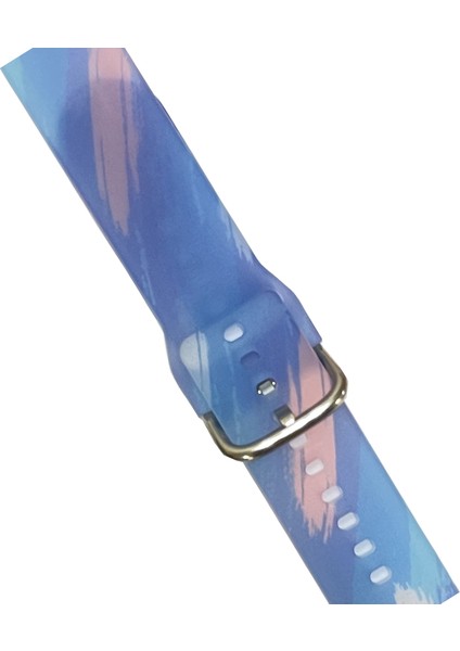 Huawei Gt2 46MM ile Uyumlu Kayış Renkli Desenli Erstwhile Kordon Blue Sky