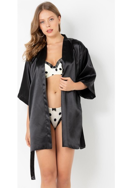 Miorre Kuşaklı Saten Sabahlık modelleri