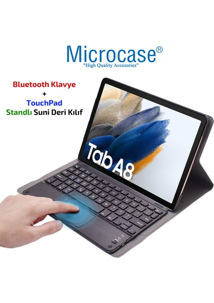 Samsung Galaxy Tab A8 SM-X200 10.5 (2021) Bluetooth Klavye + Touchpad Standlı Kılıf - Bkk2