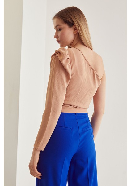 Tek Omuz Bluz-Camel indirimleri