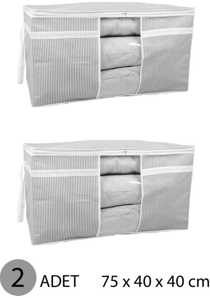 Pencereli Yastık Hurcu Maxi Hurç 75X40X40 cm - 2 Adet