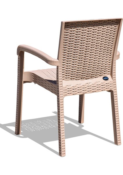 Çavdar Group Violet Trend Lüx Rattan Desen Bahçe Koltuğu Balkon Bahçe Teras Sandalye 6 Adet