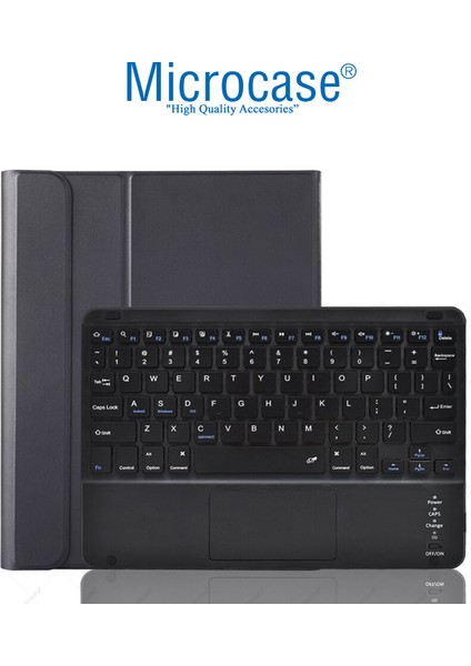 Samsung Galaxy Tab A8 SM-X200 10.5 (2021) Bluetooth Klavye + Touchpad Kalem Koymalı Standlı Kılıf - Bkk3