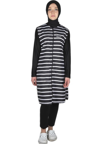 Büyük Beden Sealife SL1013 Yağmur Tesettür Mayo, 3xl, 4xl, 5xl, 6xl, 7xl, 8xl, 9xl modelleri