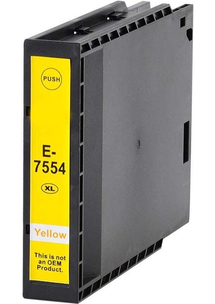 Epson T7554- Sarı Muadil Kartuş Yüksek Kapasiteli