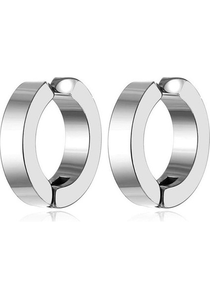 3 Sıkıştırmalı Kıskaçlı Kadın Erkek Çelik Halka Küpe indirimleri