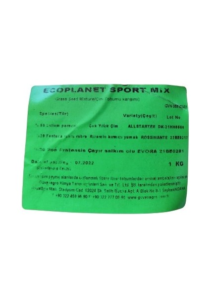 Planet 4s Sport Mix Spor Alanları Çim Tohumu 1 Kg modelleri
