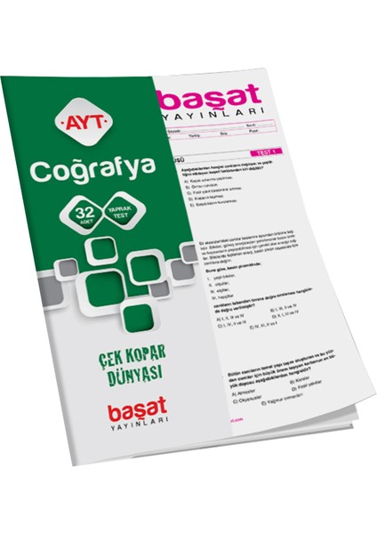 Başat Yayınları Ayt Coğrafya Çek Kopar Test