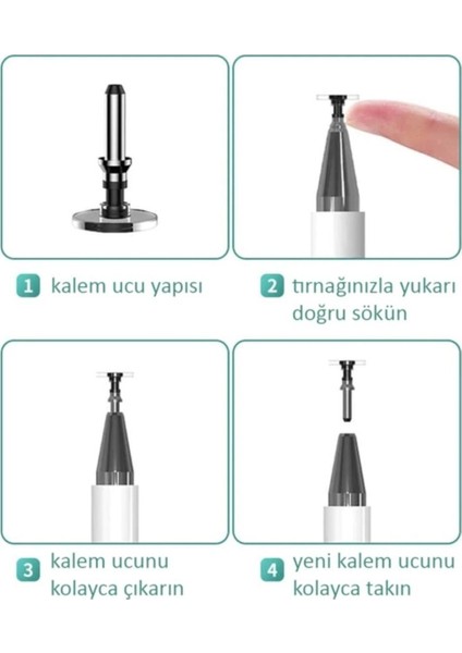 Dokunmatik Kalem Yedek Ucu Tablet Kalemi Çizim & Yazı Kalemi Yedek Uç