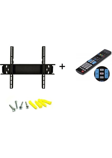 42 - 55" LCD Tv - Monitör Sabit Duvar Askı Aparatı +Lg Kumandası Hediye