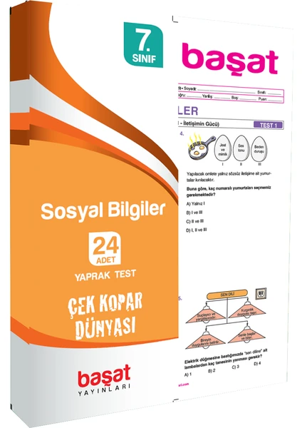 Başat Yayınları 7. Sınıf Sosyal Bilimler Çek Kopar Test