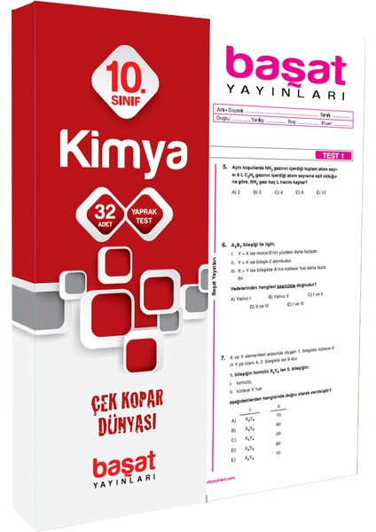 Başat Yayınları 10. Sınıf Kimya Çek Kopar Test