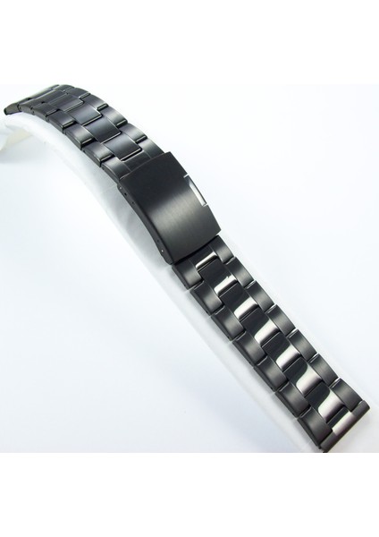 22MM Siyah Metal Saat Kordonu Çelik Kolçak 1. Kalite Kolçak
