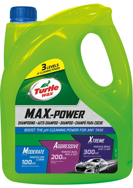 Turtle Wax Max Power Süper Konsantre Oto Yıkama Şampuanı 4 Lt