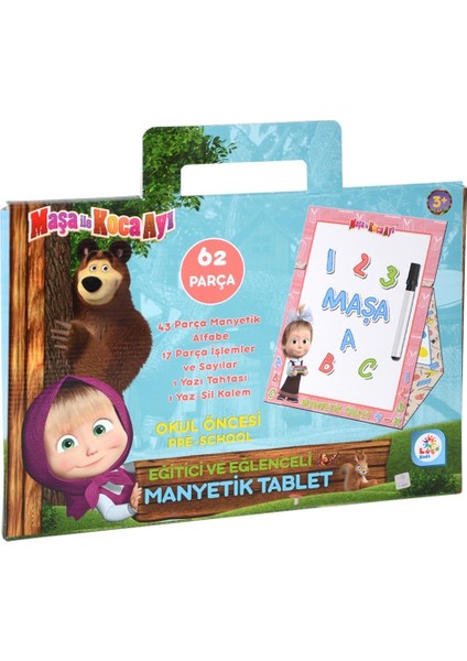 MS7582 Laço, Maşa ile Koca Ayı Manyetik Tablet / +3 Yaş