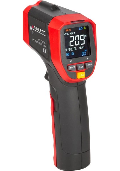 Kızıl Ötesi Termometre Dairesel Lazerli (-32°C/ 600°C) Sürekli ölçüm için kilitleme özellikli.
