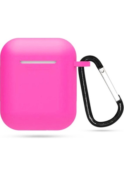Airpods Uyumlu Taşıma Demirli Silikon Kulaklık Kılıfı