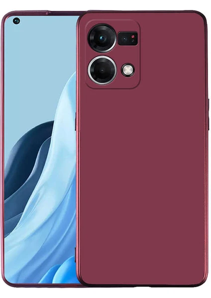 Oppo Reno 7 4g Kılıf Yumuşak Dokulu Kamera Korumalı Silikon