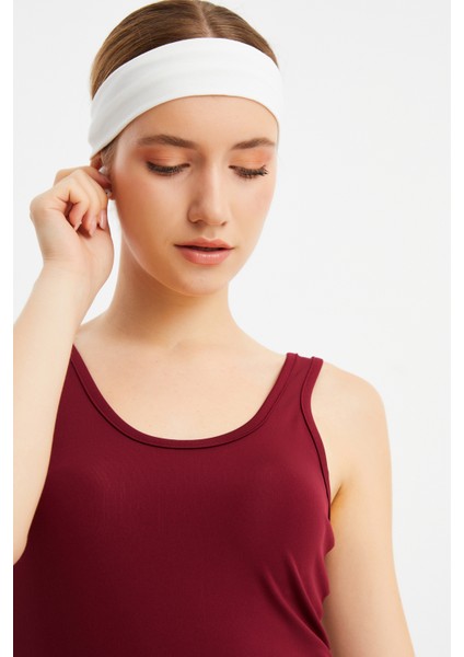 Beyaz Kadın Pamuklu Penye, Kaymaz, Terletmez, Ultra Hafif, Spor Saç Bandı Bandana fiyatları