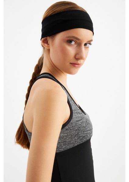 Siyah Kadın Pamuklu Penye, Kaymaz, Terletmez, Ultra Hafif, Spor Saç Bandı Bandana fiyatları